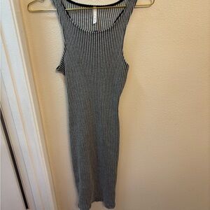 Striped Sleeveless Midi Dress